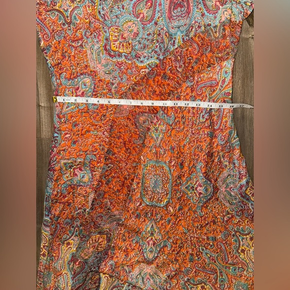 Sundance Silk Paisley Print Dress Size 8 - Picture 4 of 9